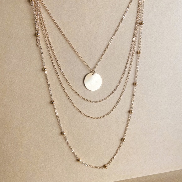 Full Moon 4 Layered necklace - Picture 3 of 4